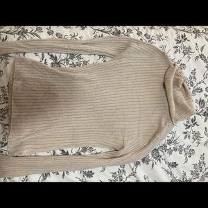 Beige Long Sleeve Turtleneck